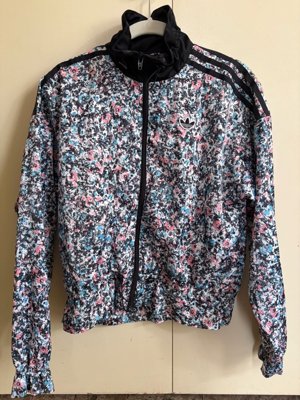 Adidas lightweight floral jacket